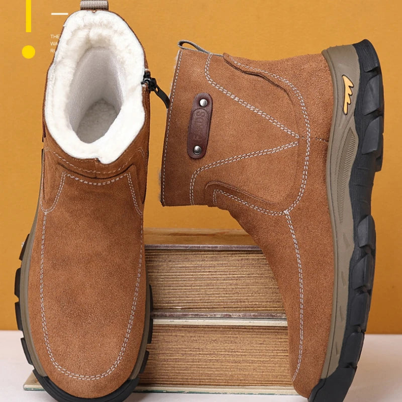 Winter Wool All-in-one Snow Boots Moto Boots Riding Shoes Motorbike Riding Ankle Type Shoes Protective Boots Botas Moto