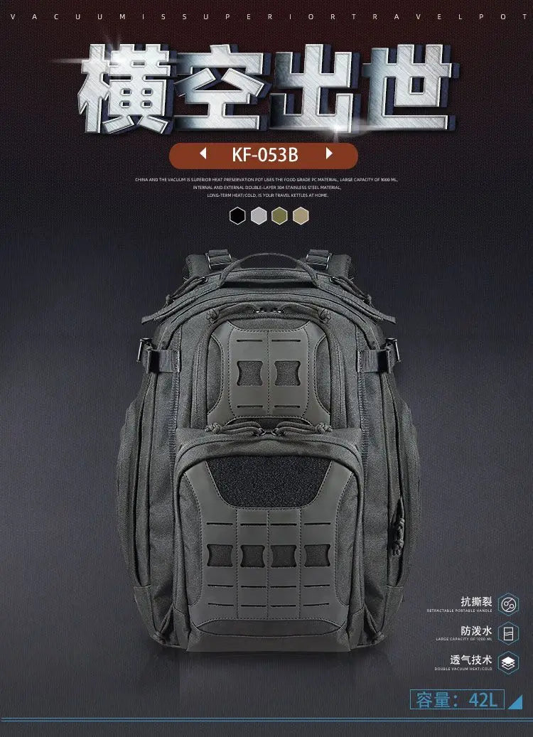 YAKEDA 600D MOLLE Tactical Backpack Assault Pack 40L Waterproof Outdoor Travel Camping Climbing Hiking Bag Mens Rucksack