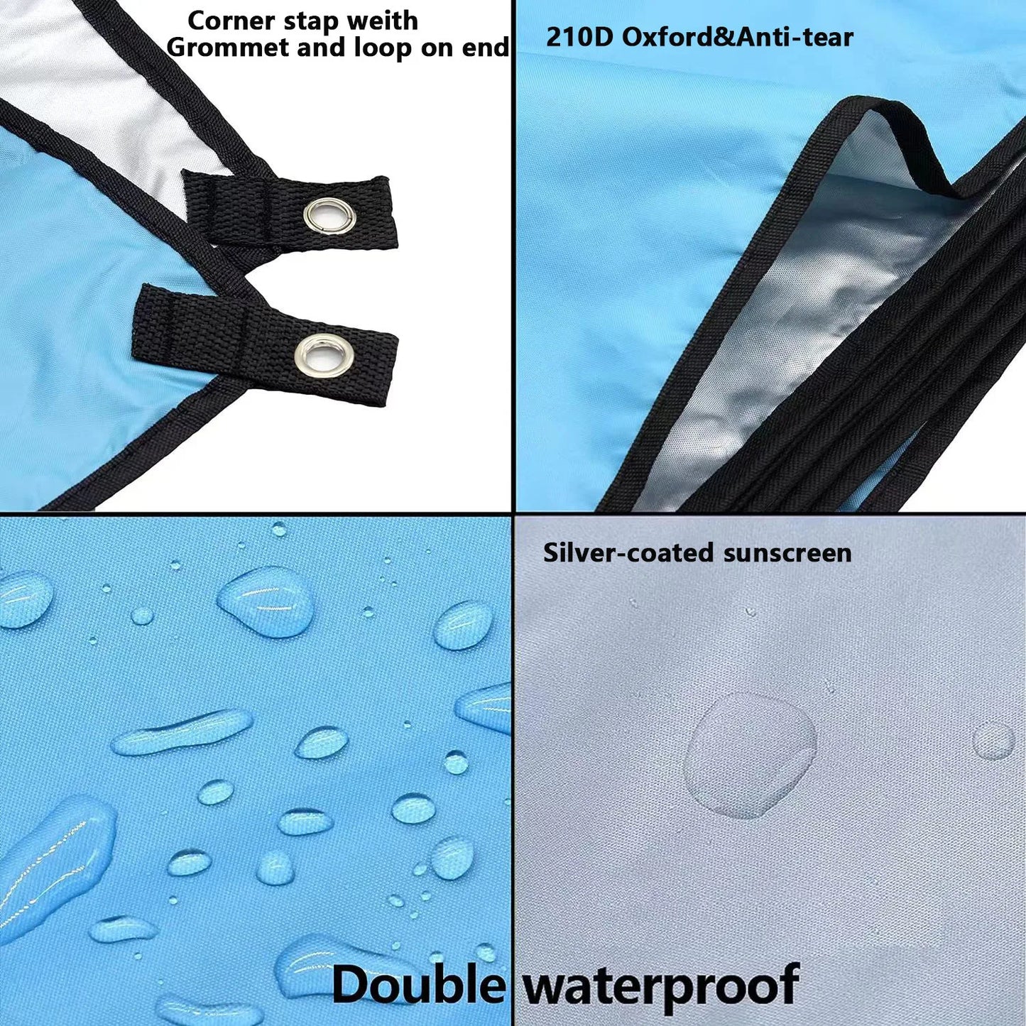 Waterproof Camping Ground Sheet -Oxford Fabric Tarp for Tent Footprint/Picnic Mat, Lightweight & Multi-Purpose Outdoor Blanket