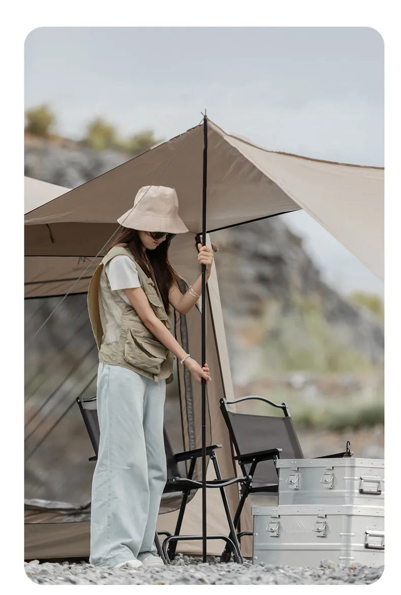 Outdoor Camping Inflatable Tent Mountainhiker Rainproof UV Protection Large Sunshade Canopy Silver-Coated Quick Inflatable Hut