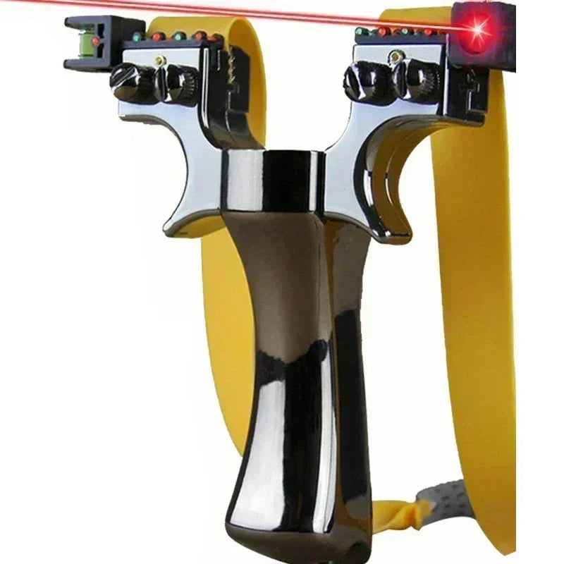 Professional Hunting Slingshot Tirachinas With Level High Precision Instrument For Outdoor Catapult Balls Laser Aiming Shooting