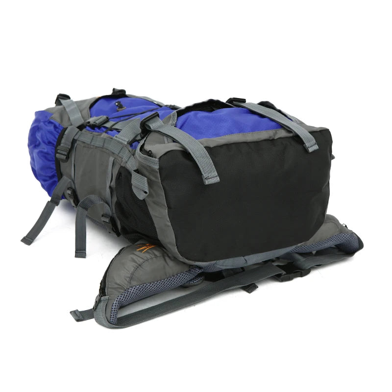 Nylon Water Resistant Outdoor Hiking Backpack 60L Large Capacity Camping Climbing Sports Bag Backpack Man Woman Riding Rucksack