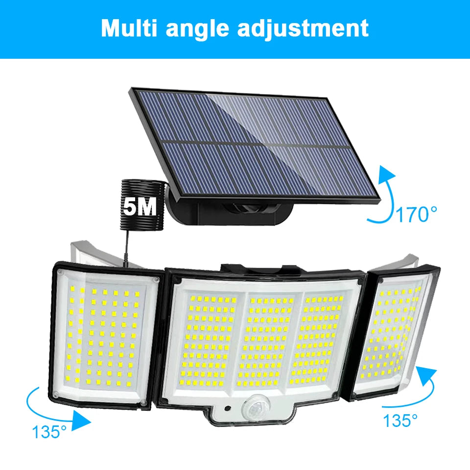 238/328 LED Solar Lamp Outdoor 348Wall Lamp IP65 Waterproof Spotlights Lamp Motion Sensor Solar 3 Mode Street Light Garden Decor