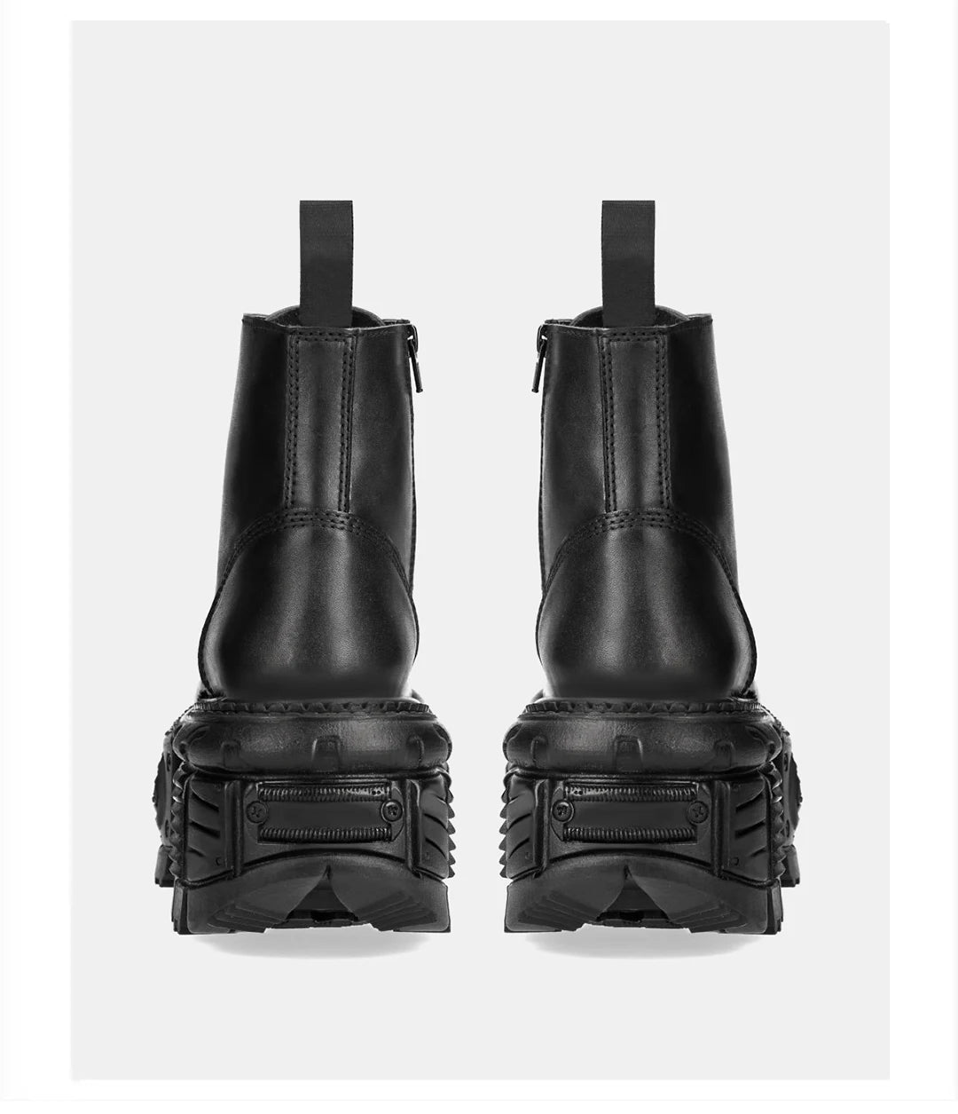 2024 Retro Spanish Street Shooting Men's and Women's Same Platform Bootie Tank Bottom Heavy Metal Punk Boots
