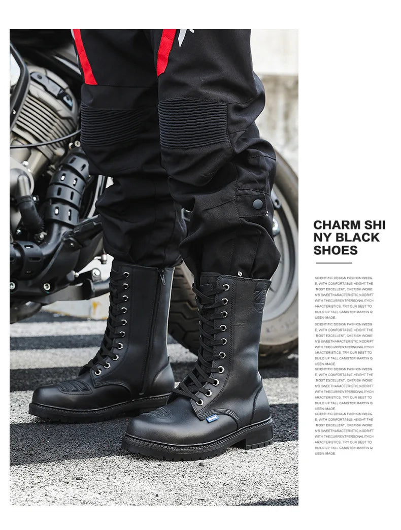 Motorcycle Riding Shoes High Top Motorcycle Boots Breathable Anti Fall Knight Equipment Road Racing Boots Motocross Boots