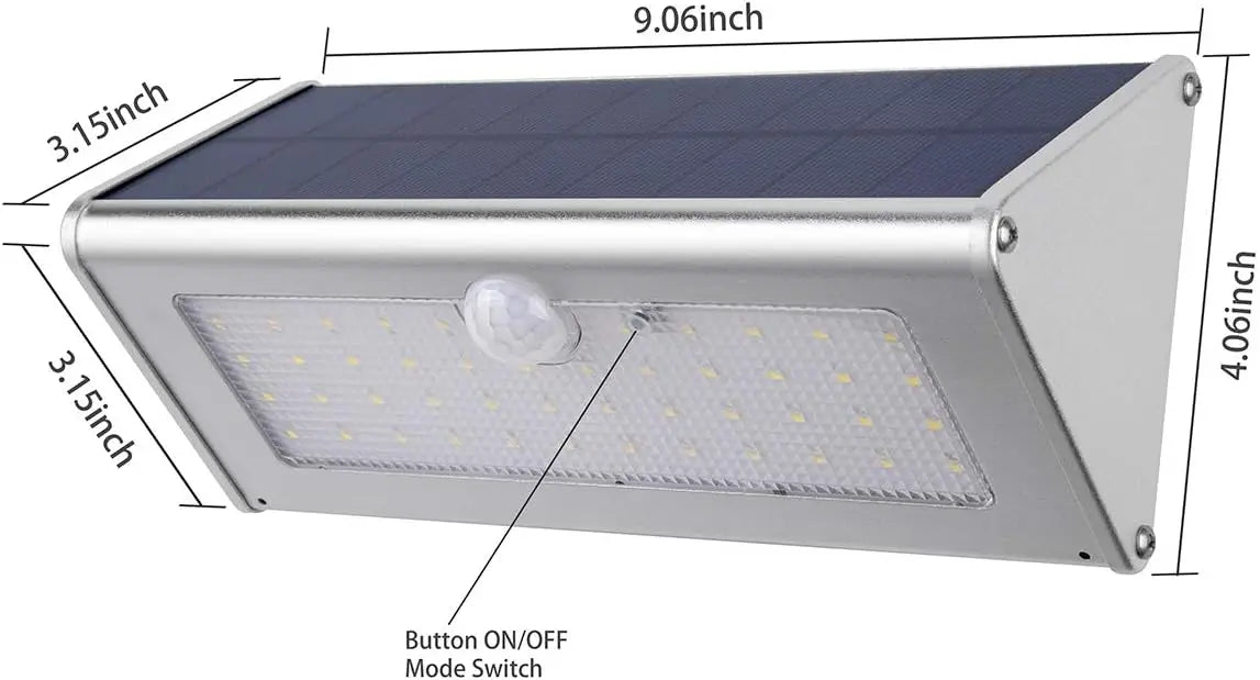 Solar Lights Outdoor 1100LM Sunlight with PIR Motion Sensor Waterproof 46LED Light Garden Wireless Aluminum Wall Led Lighting
