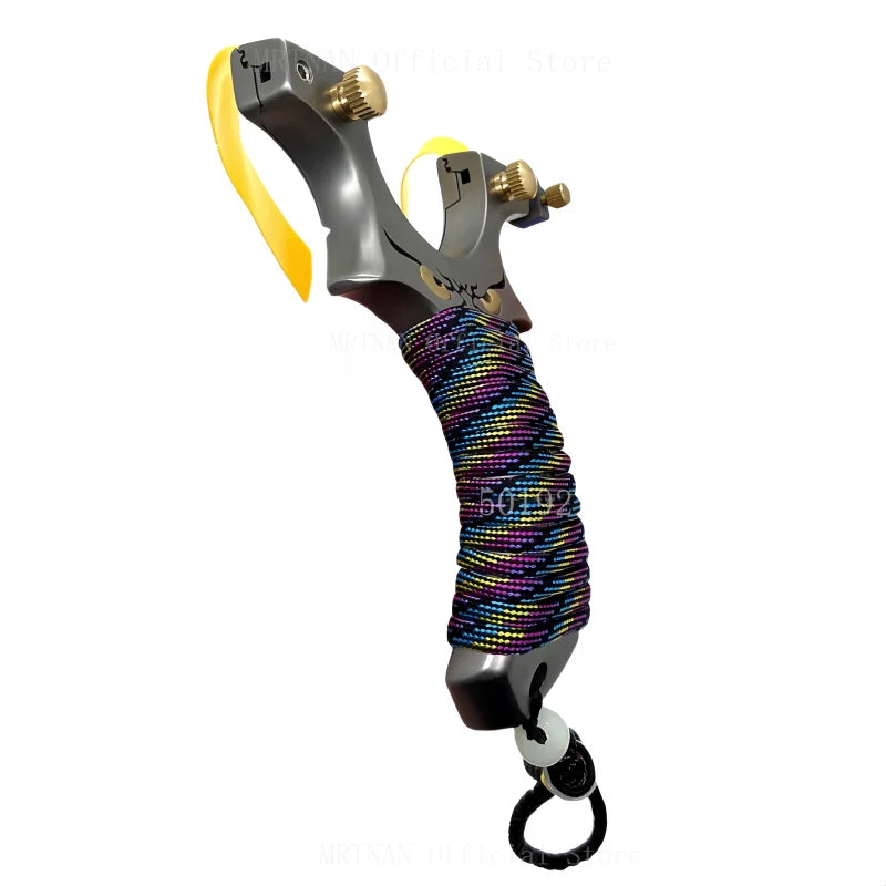High-precision Outdoor Titanium Alloy Slingshot with Rubber Band Profession for Outdoor Hunting Shooting Catapult