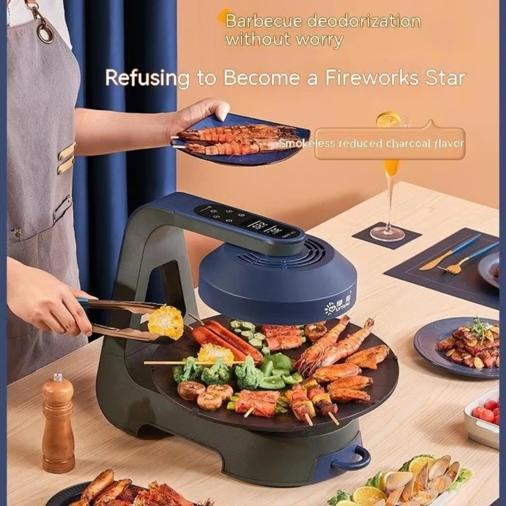 Automatic Transfer Smokeless Electric Grill Electric Grill Pan Infrared Grill Pan Light Wave Stove Barbecue Magic Lamp