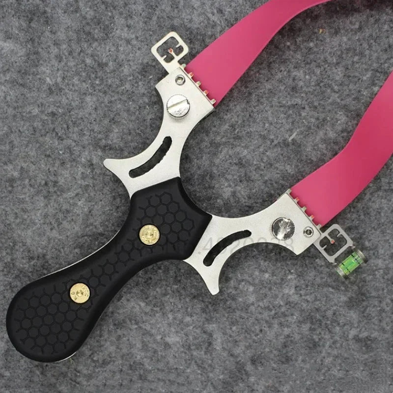 Stainless Steel Outdoor Slingshot Large Strong Rubber Band Shooting Catapult Hunting Tire Tactical Game Toy Bow