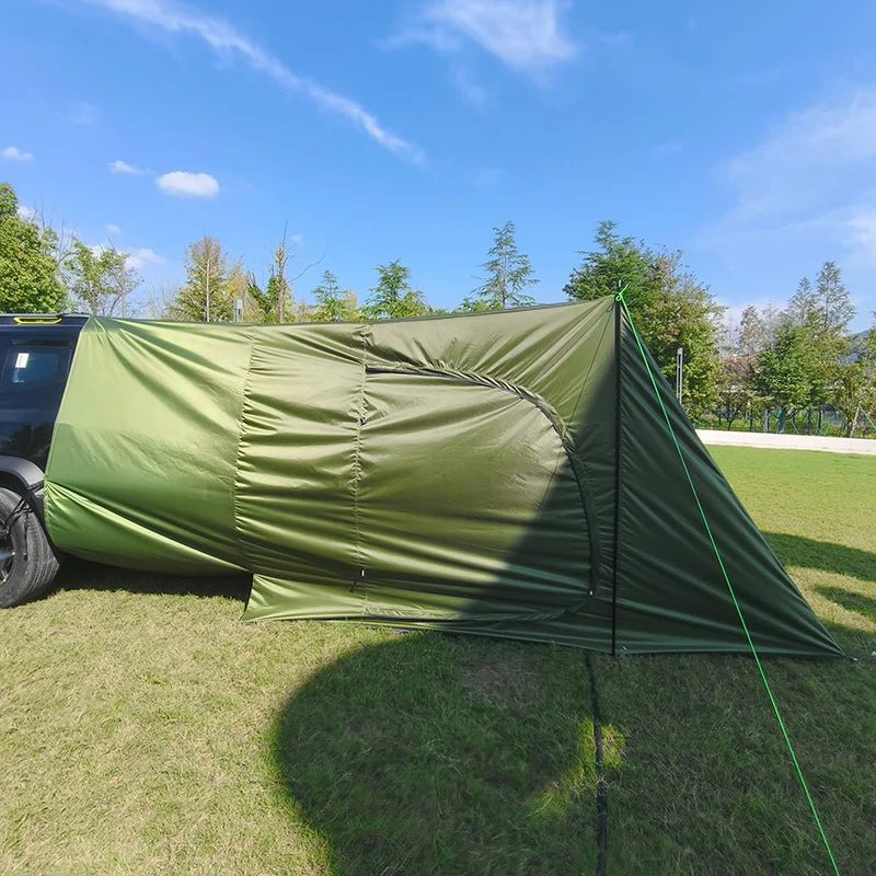 SUV Car Tent with Big Awning, Rear Tent, Camping, Multi-Use Tarp, Roomy Family Camping Tent with Floor, Car Side Tent