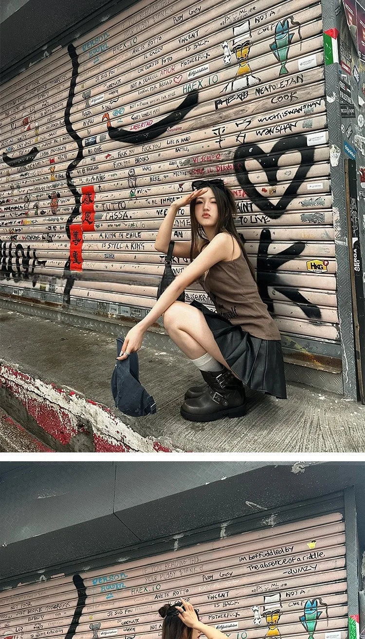 Spring and Autumn Women Boots Retro Platform Boots 2024 Round Toe Solid Color Low Heel Short Buckle Casual Women's Fashion Boots