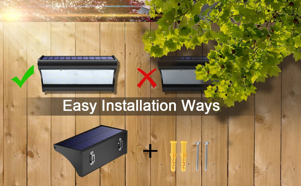 Waterproof Solar Outdoor Garden Lights Super Bright  Aluminium LED Motion Sensor Wall Light Solar Powered Security Lamp