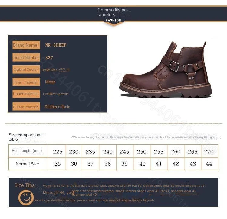 Retro leather boots for motorcycles durable men boots couple's short shoes motorcycle safety equipment motorcycle shoes