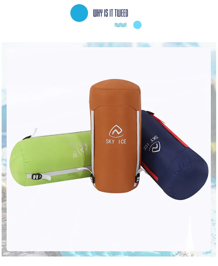 SKY ICE Lightweight Down Sleeping Bag White Goose Down Camping Portable