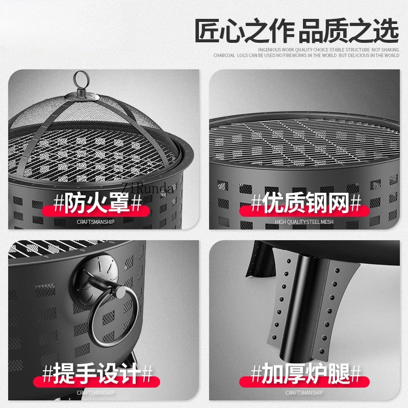 Charcoal brazier Bonfire brazier Household firewood brazier Outdoor patio grill