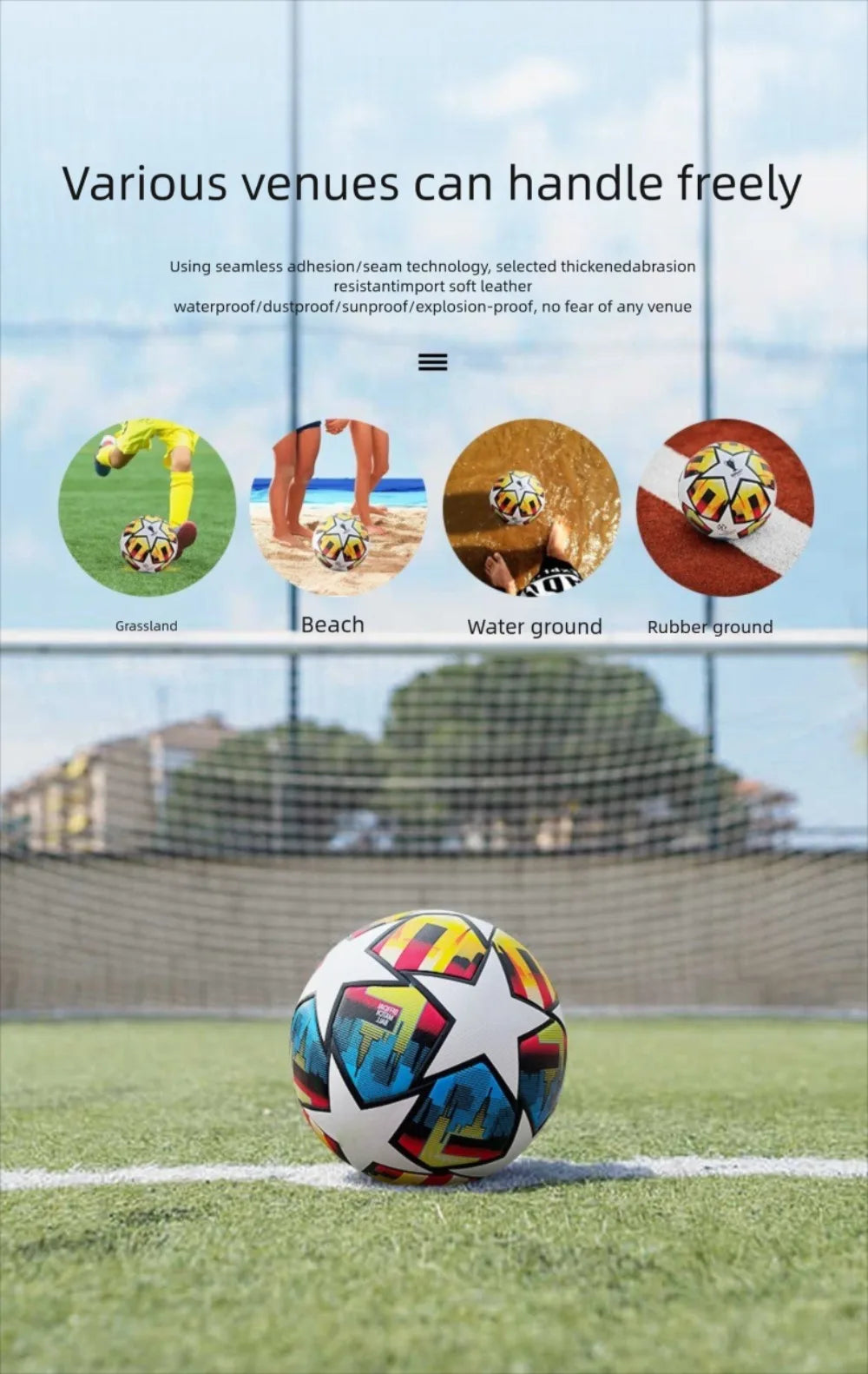 High Quality Standard Size 5 Soccer Ball Professional Seamless League Match Balls PU Material Children's Football School