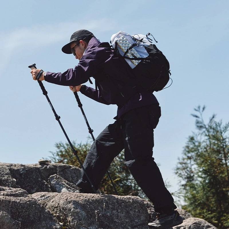 Naturehike Trekking Pole 2pcs 62-135cm 3Sections Carbon Fiber Telescopic Walking Stick Outdoor Hiking Canes Ultralight Climbing