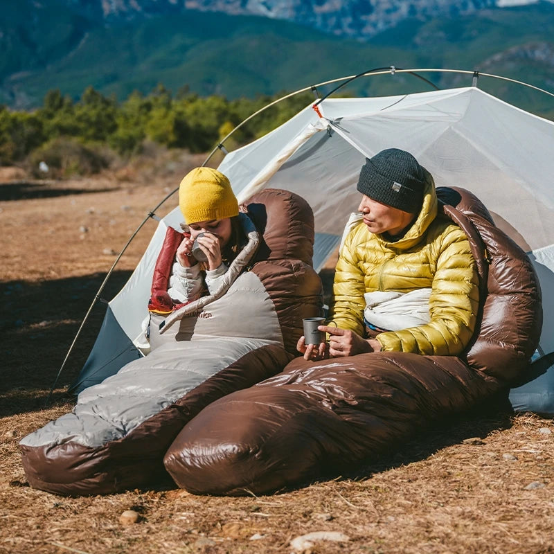 Naturehike Camping Duck Down Sleeping Bag 650FP Mummy Thickening Warm Outdoor Ultralight Portable Winter Down Sleeping Bag -18℃