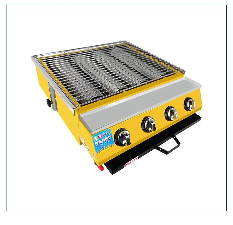 Commercial Outdoor BBQ Grill for Night Market with Smokeless Gas Burner