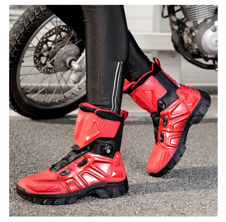 New Motorbike Boots Anti-slip Waterproof  Motorcycle Boots Wear-resistant Biker Protection Equipment Anti-fall Motocross Boot