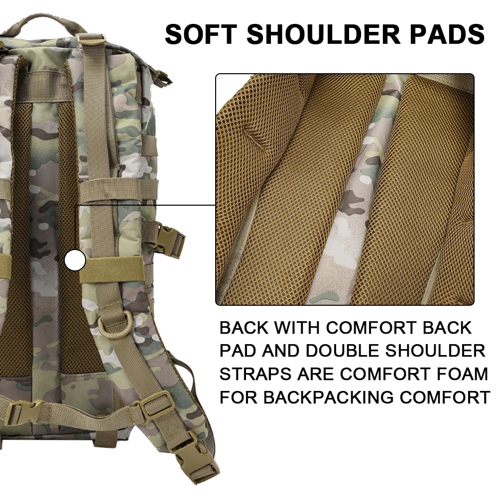 New Outdoor Sport Camping Backpack Field Survival Hiking Backpack Multifunctional Multi-camo Hunting BackPack