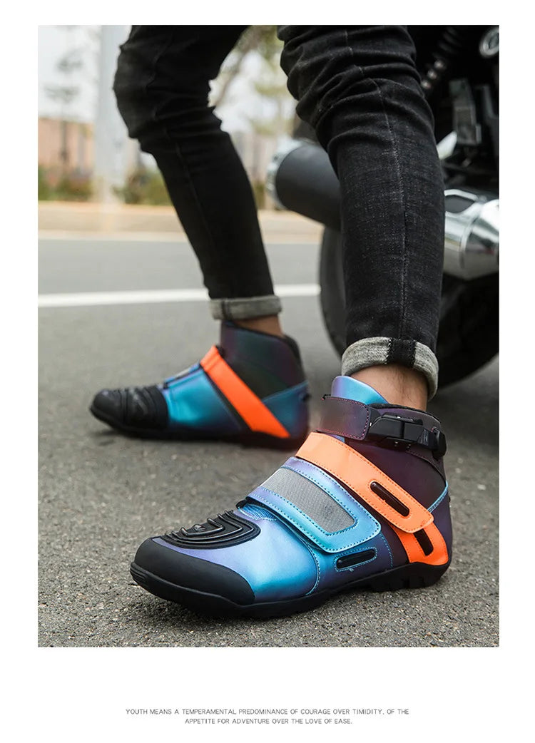 Motorcycle shoes Motorcycle riding shoes Male knight cross-country boots Racing short boots Motorcycle travel equipment