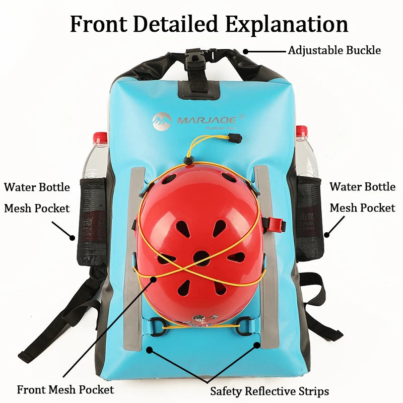 30L Dry Wet Separation Sports Bag for Outdoor Activities -Waterproof Backpack with Reflective Strips, for Hiking, Diving, Camp