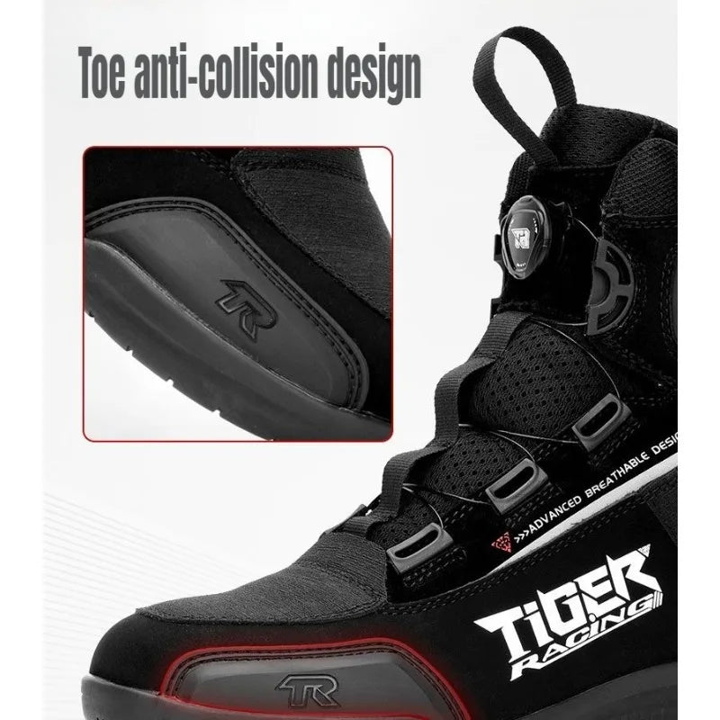 Motorcycle Shoes for Men, MTB Cycling Shoes, Winter Hiking High-Cut Boots, Tenis Masculino, Road Bicycle Sneaker，Casual Shoes