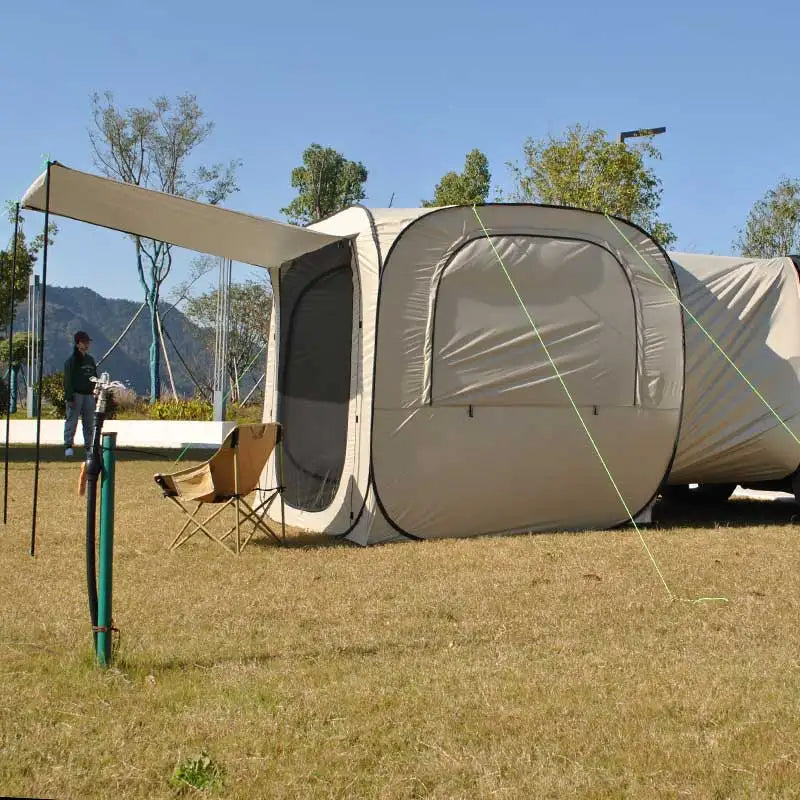 Pop-up SUV Camping Tent: 4 Person Instant Easy Setup Family Tent Connected to Vehicles to Achieve the Freedom of Heat&Cooling
