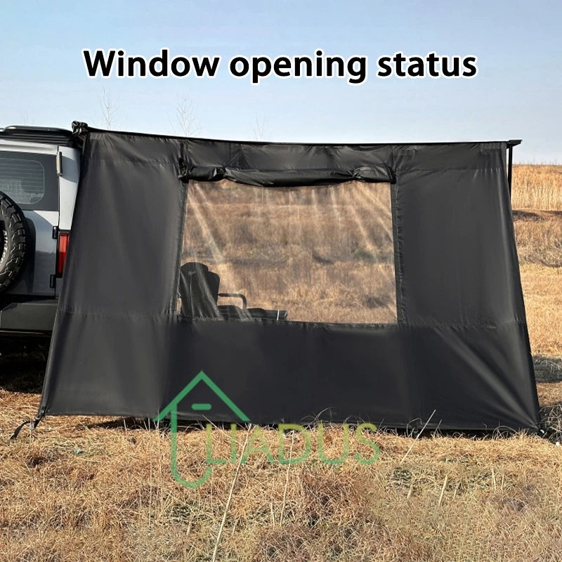 Car Side Tent Blackout With Mesh Windows Mounted Awning Waterproof Shelter UV Protection Camping Canopy Portable For Outdoor