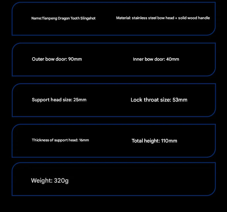 Powerful Stainless Steel Slingshot with Flat Rubber Band Outdoor Hunting and Shooting Combat Catapult with Wooden Handle