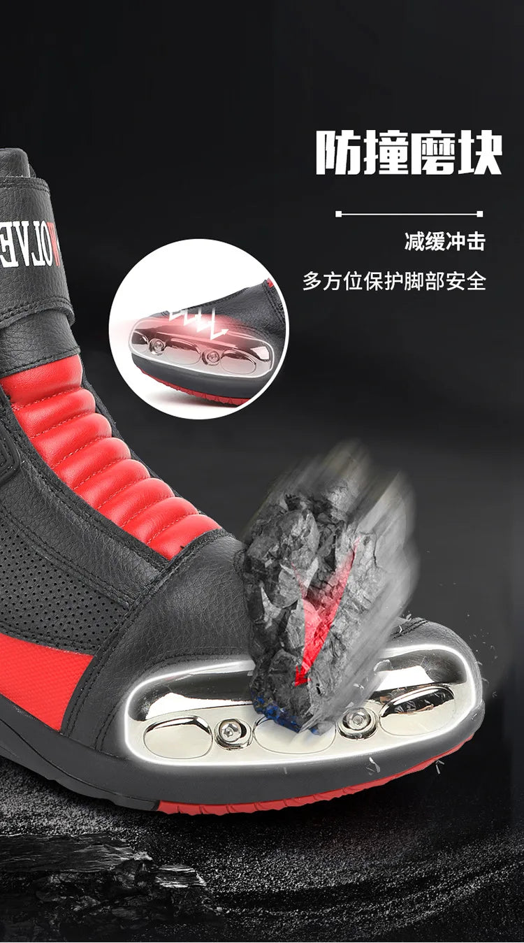 39-45 Motorcycle Boots Men Women Knight Outdoor Riding Anti-slip Winter Sneakers Shoes Bicycle Mountain Racing Road Speed Autumn