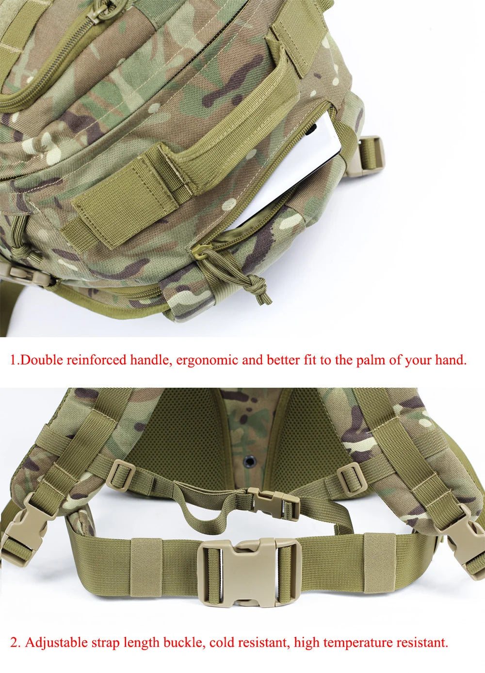 SINAIRSOFT Tactical 55L Outdoor Molle Waterproof Backpack Mountaineering Hunting Bags Trekking Hiking Fishing Bag