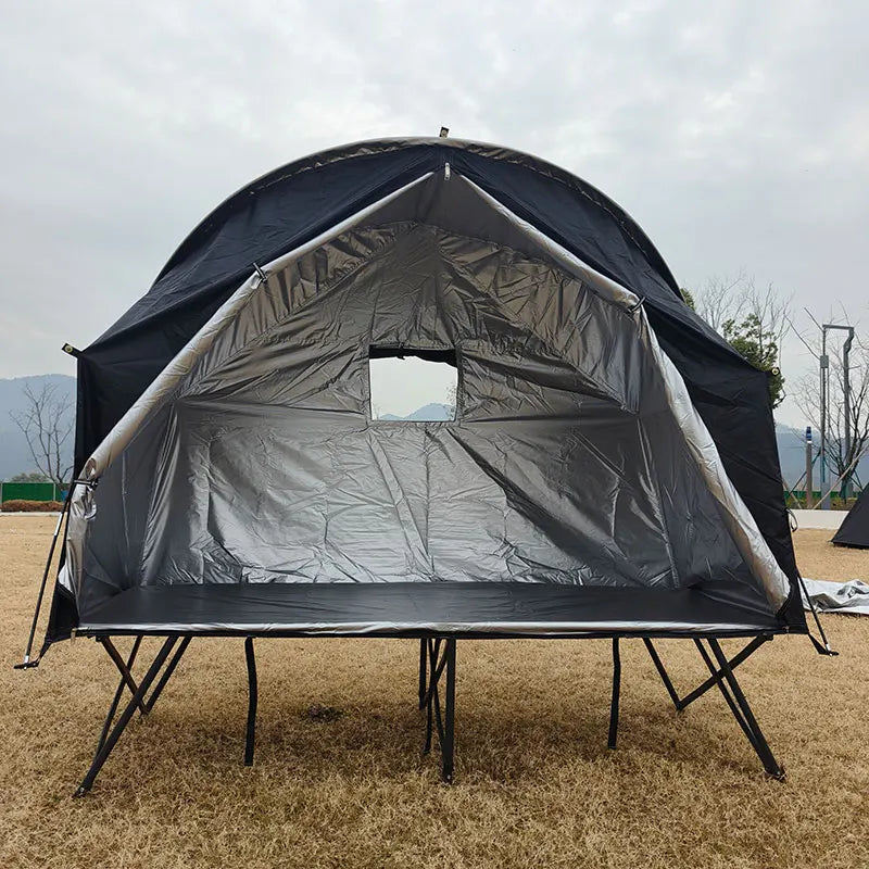 All-Season Camping Cot Tent 1-Person - Sturdy Cross-Braced Structure, for Fishing or Outdoor Activities,, Compact & Portable