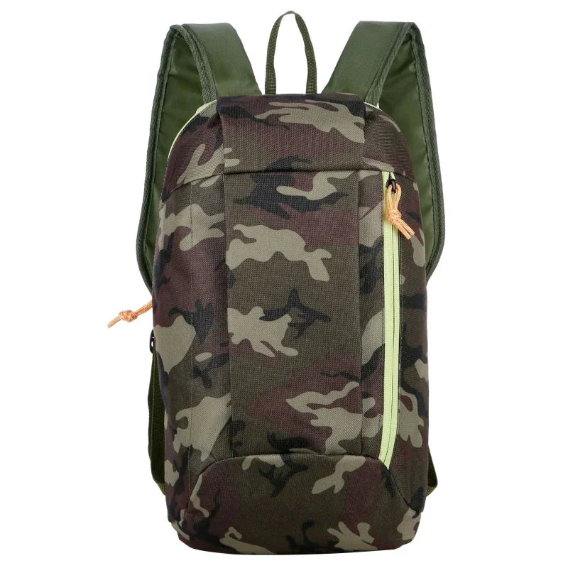 Sports Lightweight Camouflage Backpack Travel Mountaineering Bag Zipper Adjustable Belt Camping Men Ladies Children