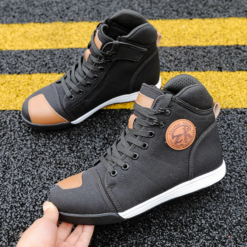 2025 Motorcycle Boots Men Motobiker Shoes Motocross Boots  Anti Fall Riding Boots for Road Racing Parkour Shoes Knight Equipment