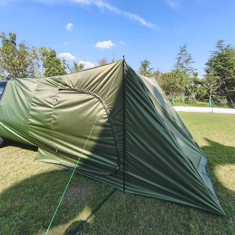 SUV Car Tent with Big Awning, Rear Tent, Camping, Multi-Use Tarp, Roomy Family Camping Tent with Floor, Car Side Tent