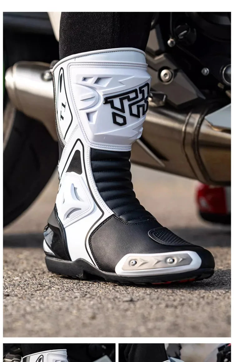 Tiger T1 Motorcycle Riding Shoes Long Protective Riding Boots Racing Shoes All Seasons Wear-resistant Anti Slip Motorcycle Boots
