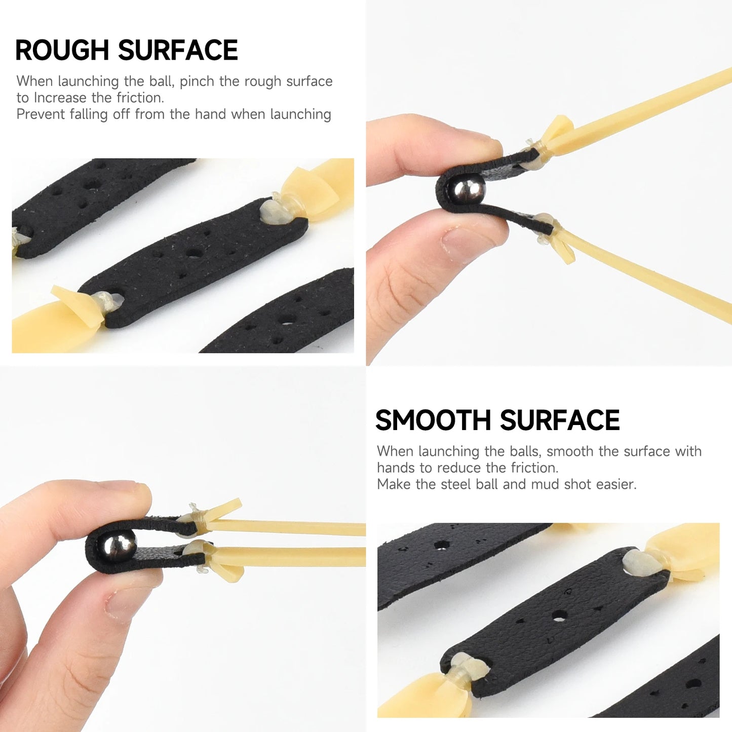 Slingshot Rubber Band 1.5/2.0mm High Quickly 1-5PCS Hunting Powerful Flat Elasticity Outdoor Catapult Shooting Accessories