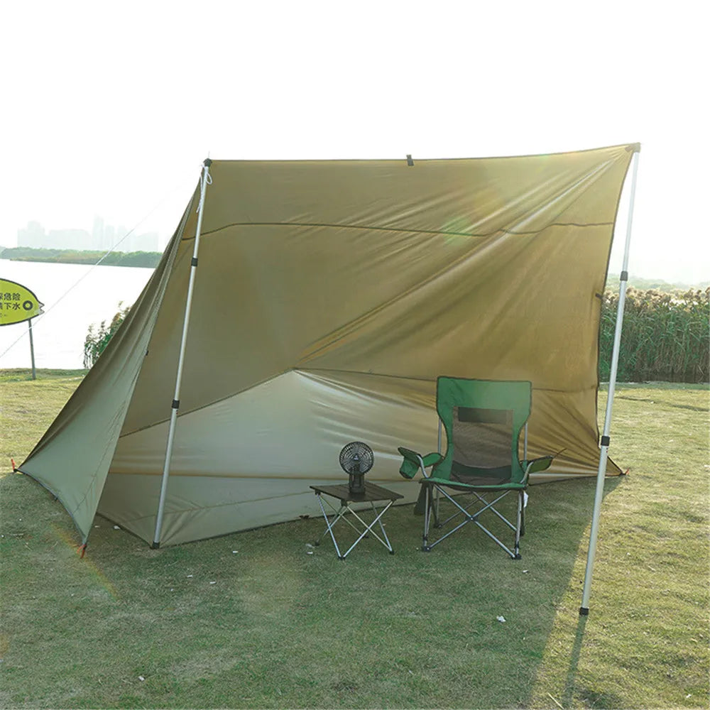 19 point suspension waterproof canvas DIY canvas multifunctional shelter 3x4 4x4 Rainfly backpack hiking