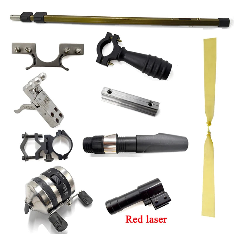 Slingshot Set Slingshot Precision Green Laser Telescopic High Power Catapult Use Reels for Outdoor Hunting Shooting New
