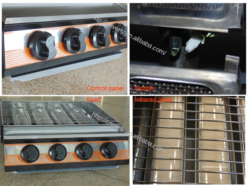 Power save gas Barbecue Oven/ 4 big head table top BBQ grill VDK-744