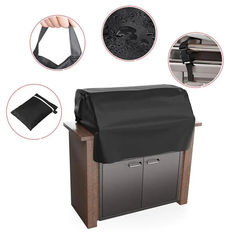 Waterproof Windproof Grill Covers For Built-In Barbecue Grill Top With Waterproof Coating Outdoor BBQ Grill Top Windproof Covers