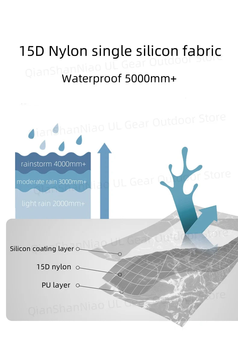 3F UL Gear Taiji 1 Tent Ultralight Single Person Outdoor Camping Tourism Tent Mountaineering Windproof Hiking Tent 1 Person