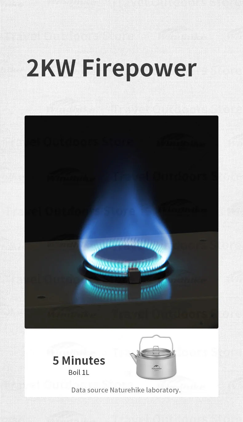 Naturehike Camping MINI Cassette Furnace Gas Stove Strong Firepower 2000W Outdoor Grill Stove Portable BBQ Burner Cooking Tool