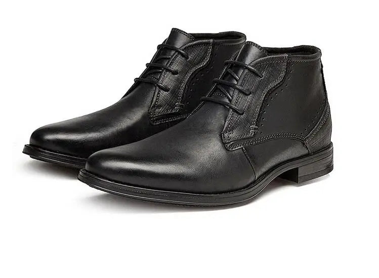 2023 Spring Autumn Ankle Boots Fashion Male Cow Genuine Leather Shoes Lace Up Leisure Leather Boots Motorcycle Shoes Boys A050