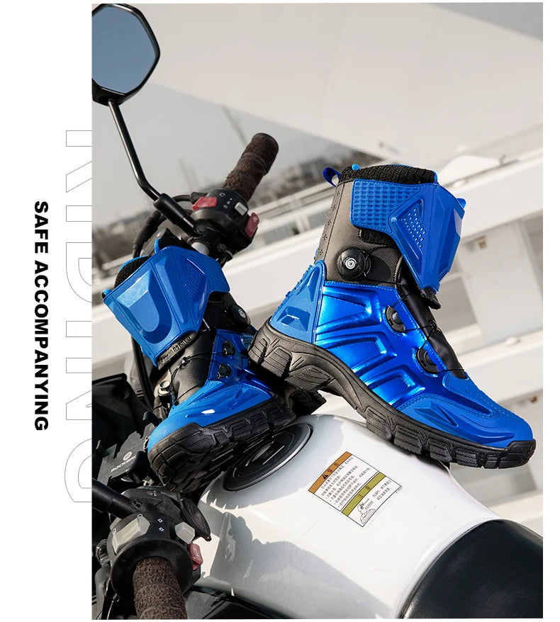 New Motorbike Boots Anti-slip Waterproof  Motorcycle Boots Wear-resistant Biker Protection Equipment Anti-fall Motocross Boot