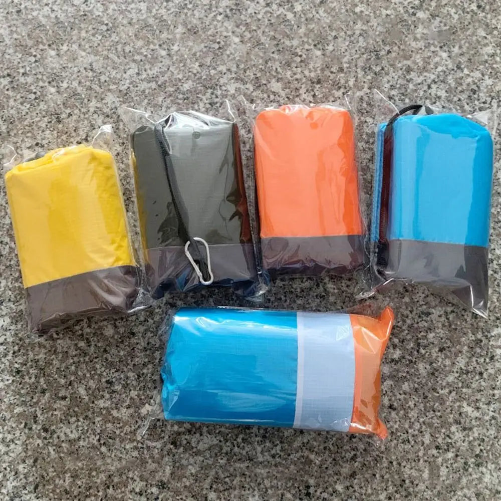 200*210cm Waterproof Tent Floor Tarp Picnic Mat Ultralight Pocket Tent Footprint Beach Tarp with Sack Camping Hiking Accessories