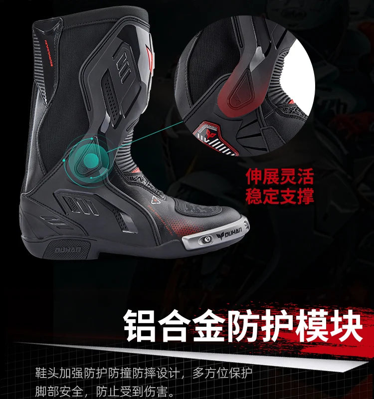 Motorcycle Boots Racing Off-road Shoes Non-slip High-top Motorcycle Professional Waterproof Mountain Bike Boots