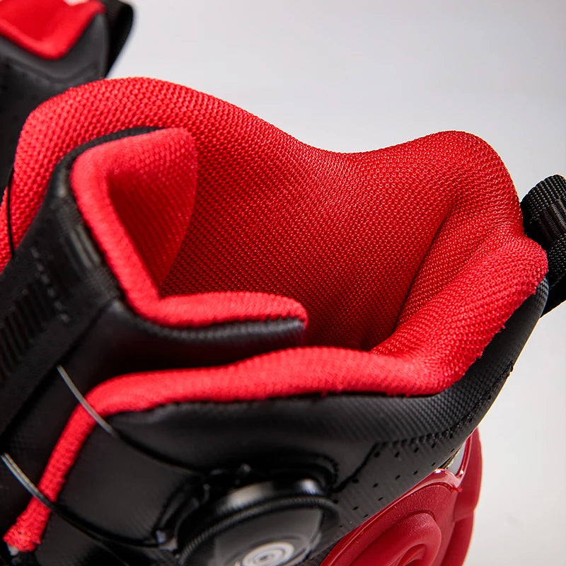 Men Motorcycle boots Breathable Anti-fall Rider Road Racing Casual Shoes Boots Gear Shift Rubber Sole black Motorbike Shoes